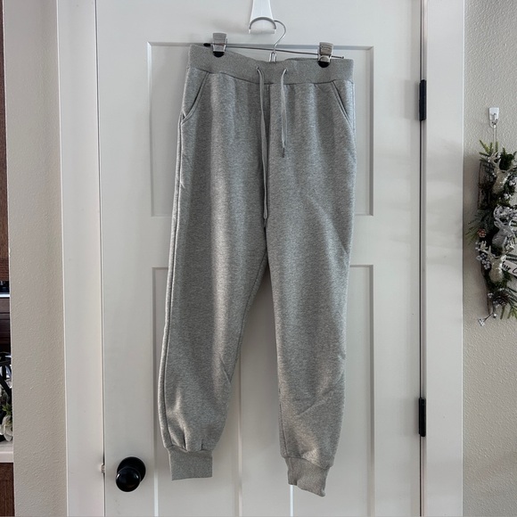 YeoKou Sherpa Lined Cotton Fleece Jogger Sweatpants, Grey, Medium - Picture 7 of 8